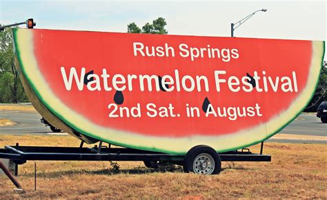 Rush springs watermelon festival - Phone: 405-714-8590. Email. Held the second Saturday of each August, the Rush Springs Watermelon Festival and Rodeo celebrates the local watermelon crop with activities, carnival rides and plenty of old-fashioned, family-friendly entertainment. This annual event has become one of the most popular festivals in Oklahoma, attracting over 20,000 ...